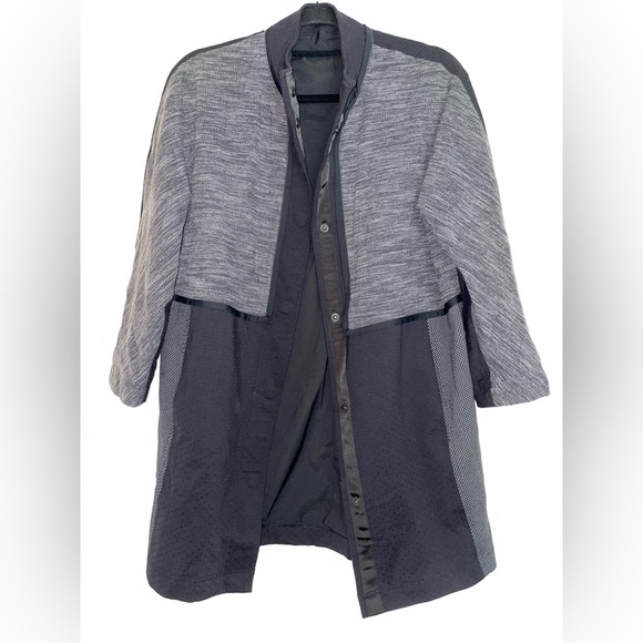 lululemon athletica Jackets & Blazers - Lululemon Athletica Two-Tone Gray and Black Trench Coat